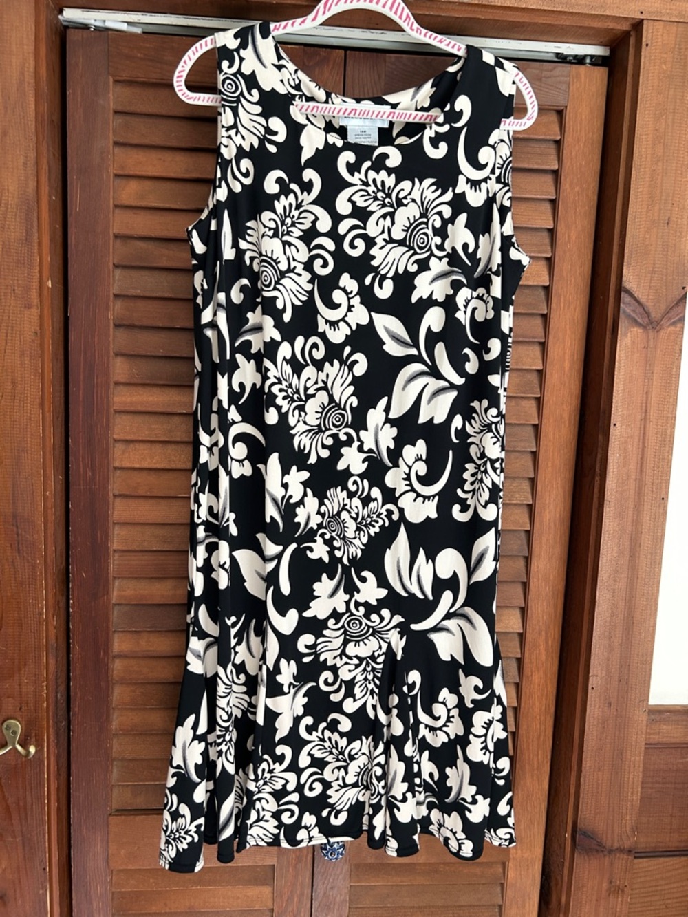 Danny & Nicole Black and Cream Floral Dress